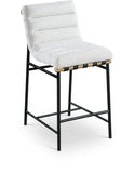 Burke Boucle Fabric Upholstered Counter Stool — 857-C - Cream - 857Cream-C