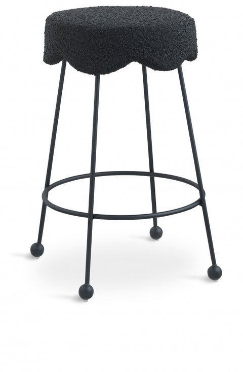 Fleur Boucle Fabric Upholstered Counter Stool — 513-C