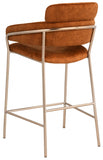 Yara Velvet Upholstered Counter Stool — 550-C - Cognac - 550Cognac-C alternate view 2