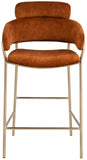 Yara Velvet Upholstered Counter Stool — 550-C - Cognac - 550Cognac-C alternate view 3