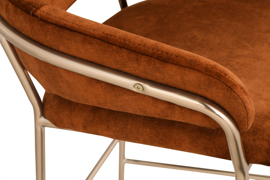 Yara Velvet Upholstered Counter Stool — 550-C - Cognac - 550Cognac-C alternate view 4