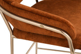 Yara Velvet Upholstered Counter Stool — 550-C - Cognac - 550Cognac-C alternate view 4