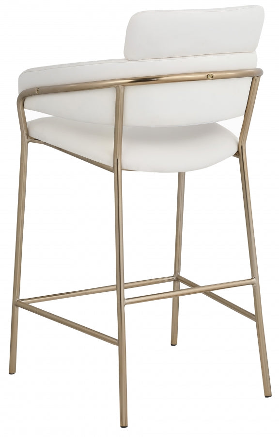Yara Vegan Leather Upholstered Counter Stool — 550-C-Leather - Cream - 550Cream-C alternate view 2