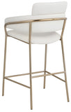 Yara Vegan Leather Upholstered Counter Stool — 550-C-Leather - Cream - 550Cream-C alternate view 2