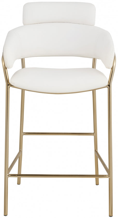 Yara Vegan Leather Upholstered Counter Stool — 550-C-Leather - Cream - 550Cream-C alternate view 3