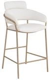 Yara Vegan Leather Upholstered Counter Stool — 550-C-Leather - Cream - 550Cream-C