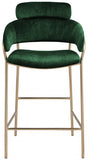 Yara Velvet Upholstered Counter Stool — 550-C - Green - 550Green-C alternate view 3