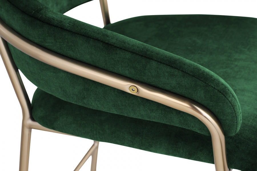 Yara Velvet Upholstered Counter Stool — 550-C - Green - 550Green-C alternate view 4