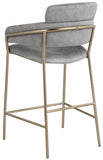 Yara Velvet Upholstered Counter Stool — 550-C - Grey - 550Grey-C alternate view 2