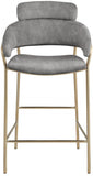 Yara Velvet Upholstered Counter Stool — 550-C - Grey - 550Grey-C alternate view 3