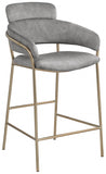 Yara Velvet Upholstered Counter Stool — 550-C - Grey - 550Grey-C