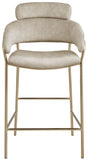 Yara Velvet Upholstered Counter Stool — 550-C - Stone - 550Stone-C alternate view 3