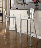 Maddox Chrome Stainless Steel Bar Stool — 704-C - Silver - 704 alternate view 1