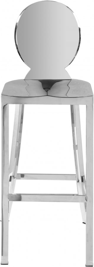 Maddox Chrome Stainless Steel Bar Stool — 704-C - Silver - 704 alternate view 3