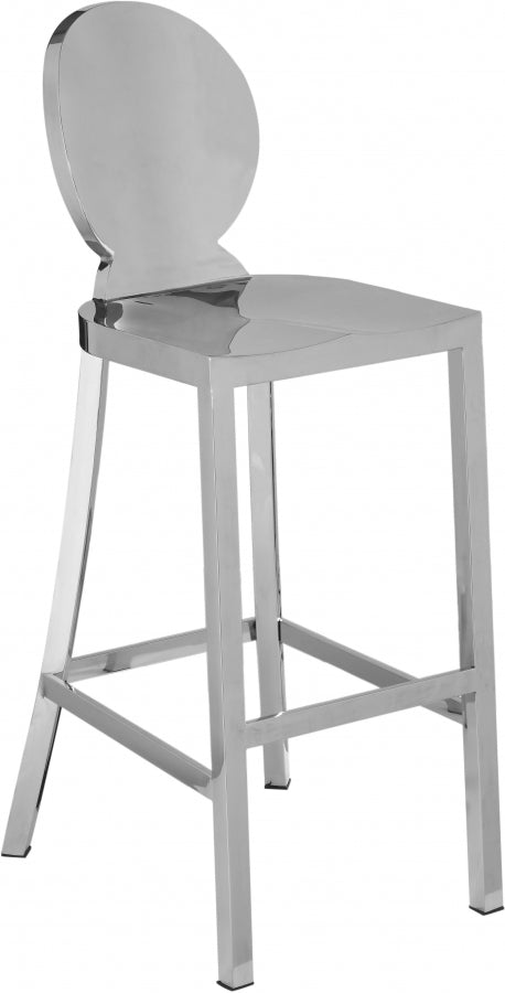 Maddox Chrome Stainless Steel Bar Stool — 704-C - Silver - 704