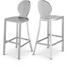 Maddox Chrome Stainless Steel Bar Stool — 704-C - Silver - 704 Double Chair