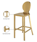Maddox Gold Stainless Steel Bar Stool — 706-C - Gold - 706 Infographic