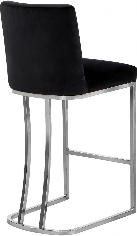 Heidi Velvet Upholstered Counter Stool — 708-C - Black - 708Black-C alternate view 2