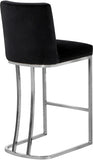 Heidi Velvet Upholstered Counter Stool — 708-C - Black - 708Black-C alternate view 2