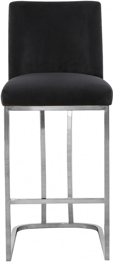 Heidi Velvet Upholstered Counter Stool — 708-C - Black - 708Black-C alternate view 3