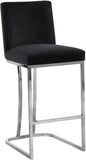 Heidi Velvet Upholstered Counter Stool — 708-C - Black - 708Black-C