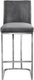 Heidi Velvet Upholstered Counter Stool — 708-C - Grey - 708Grey-C alternate view 3