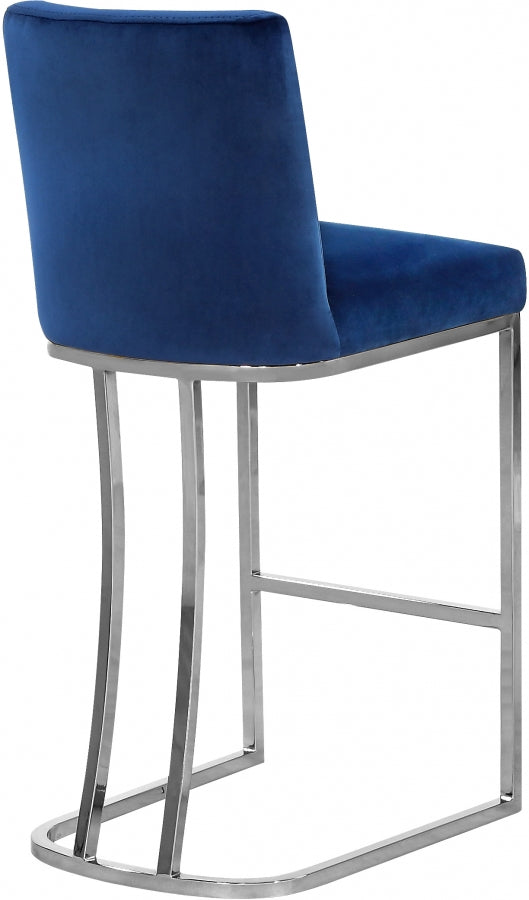 Heidi Velvet Upholstered Counter Stool — 708-C - Blue - 708Navy-C alternate view 2