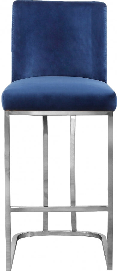 Heidi Velvet Upholstered Counter Stool — 708-C - Blue - 708Navy-C alternate view 3