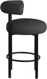 Bordeaux Boucle Fabric Upholstered Stool — 551-C - Black - 551Black-C alternate view 4