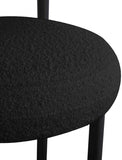 Bordeaux Boucle Fabric Upholstered Stool — 551-C - Black - 551Black-C alternate view 6