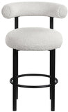 Bordeaux Boucle Fabric Upholstered Stool — 551-C - Cream - 551Cream-C alternate view 3