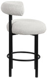 Bordeaux Boucle Fabric Upholstered Stool — 551-C - Cream - 551Cream-C alternate view 4