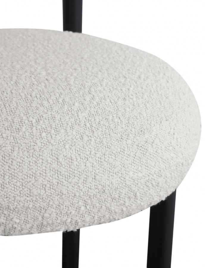 Bordeaux Boucle Fabric Upholstered Stool — 551-C - Cream - 551Cream-C alternate view 6