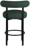 Bordeaux Boucle Fabric Upholstered Stool — 551-C - Green - 551Green-C alternate view 2