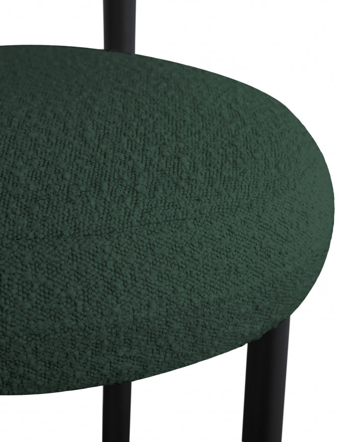 Bordeaux Boucle Fabric Upholstered Stool — 551-C - Green - 551Green-C alternate view 6