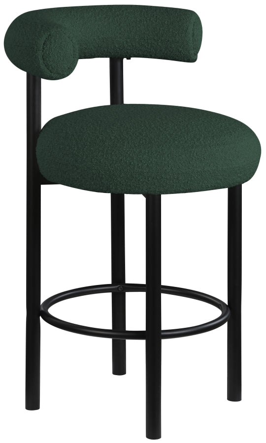 Bordeaux Boucle Fabric Upholstered Stool — 551-C - Green - 551Green-C