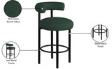 Bordeaux Boucle Fabric Upholstered Stool — 551-C - Green - 551Green-C Infographic