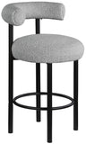 Bordeaux Boucle Fabric Upholstered Stool — 551-C - Grey - 551Grey-C