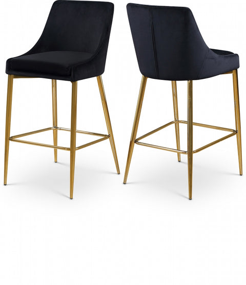 Karina Velvet Upholstered Counter Stool — 789-C (Set of 2)