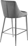 Karina Velvet Upholstered Counter Stool — 790-C - Grey - 790Grey-C alternate view 2