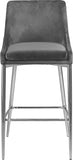 Karina Velvet Upholstered Counter Stool — 790-C - Grey - 790Grey-C alternate view 3