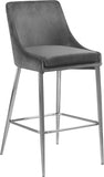 Karina Velvet Upholstered Counter Stool — 790-C - Grey - 790Grey-C