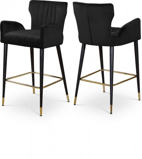 Luxe Velvet Upholstered Counter Stool — 792-C (Set of 2)
