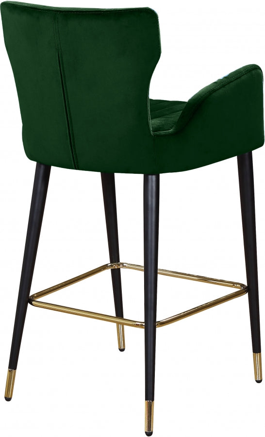 Luxe Velvet Upholstered Counter Stool — 792-C - Green - 792Green-C alternate view 2