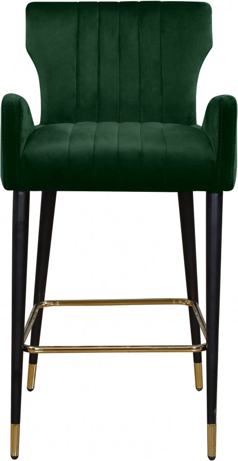 Luxe Velvet Upholstered Counter Stool — 792-C - Green - 792Green-C alternate view 3