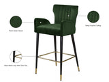 Luxe Velvet Upholstered Counter Stool — 792-C - Green - 792Green-C Infographic