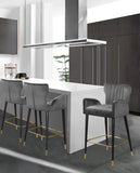 Luxe Velvet Upholstered Counter Stool — 792-C - Grey - 792Grey-C alternate view 1