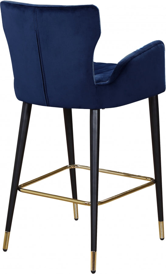 Luxe Velvet Upholstered Counter Stool — 792-C - Blue - 792Navy-C alternate view 2