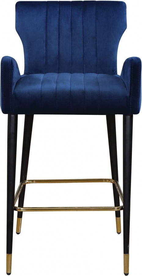 Luxe Velvet Upholstered Counter Stool — 792-C - Blue - 792Navy-C alternate view 3