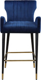 Luxe Velvet Upholstered Counter Stool — 792-C - Blue - 792Navy-C alternate view 3